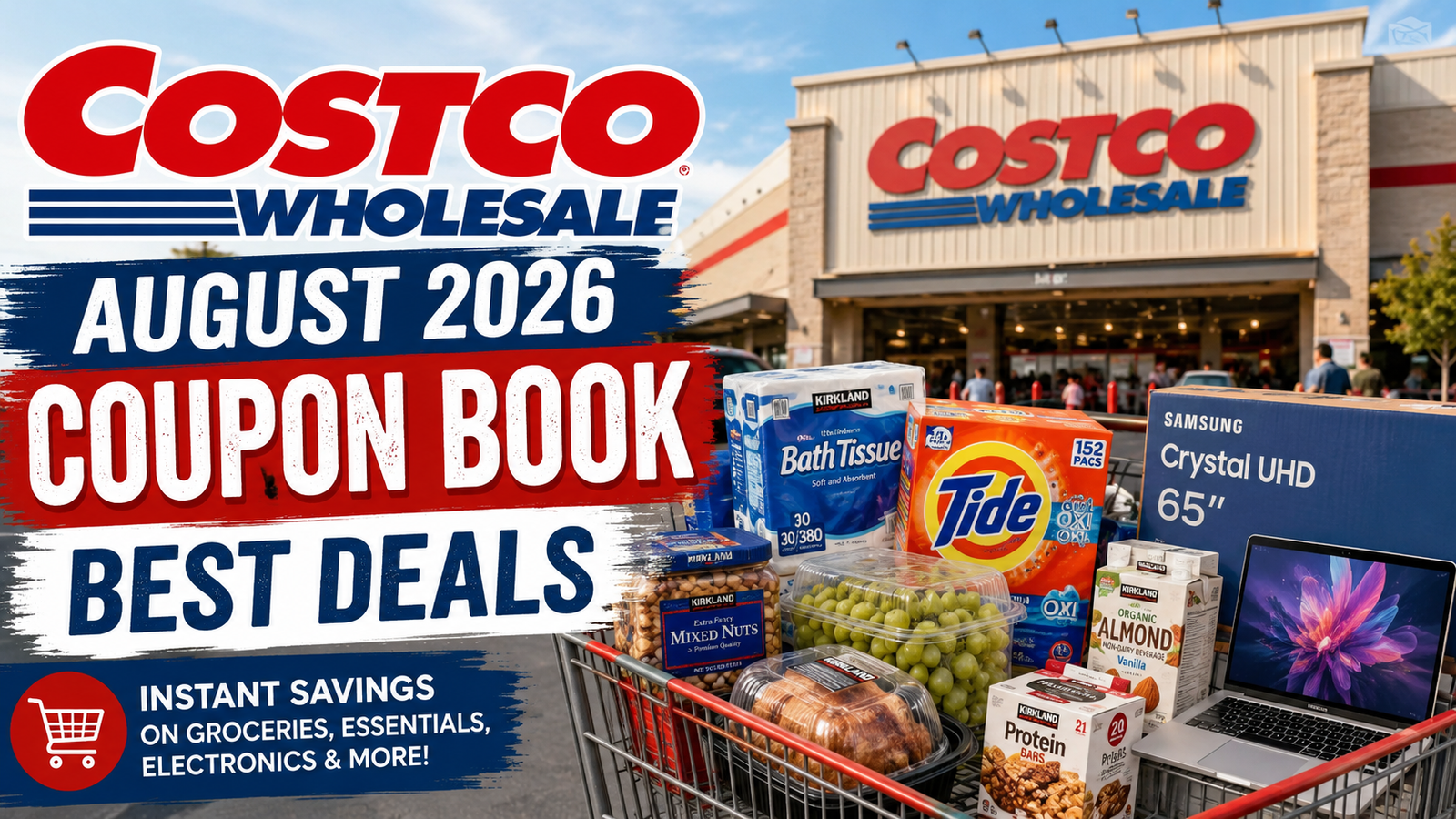 Costco August 2026 Coupon Book best monthly warehouse deals and instant savings.