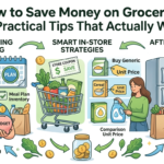 How to save money on groceries with a shopping list, fresh produce, and budget-friendly pantry staples.