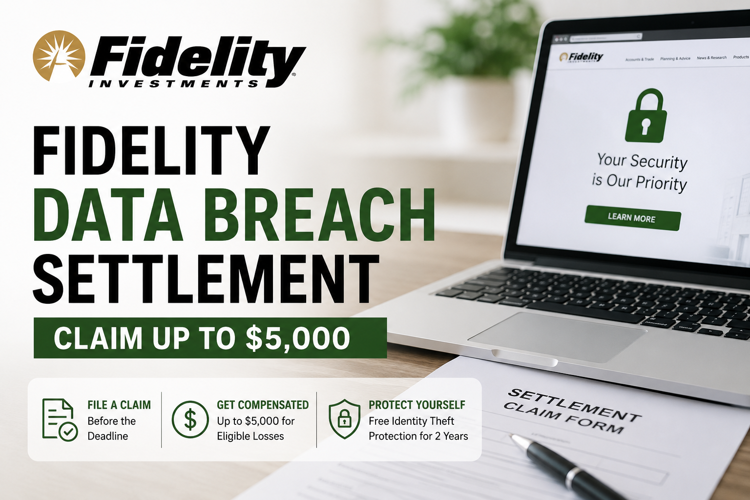 Fidelity Data Breach Settlement: Claim Up to $5,000 Before the July 27 Deadline