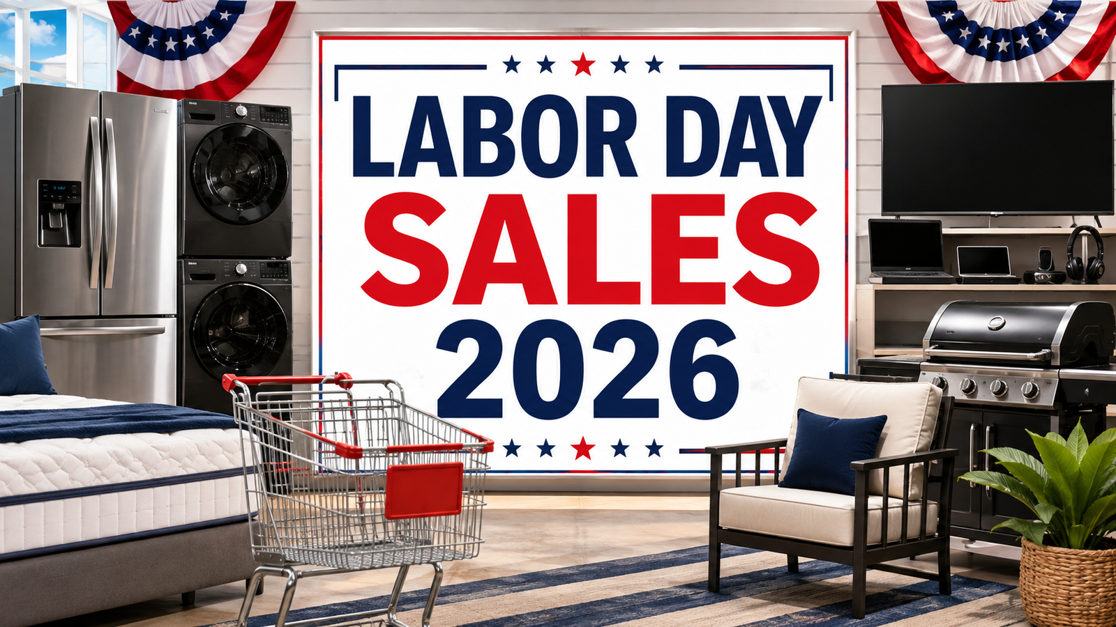 Labor Day Sales 2026 on mattresses, appliances, electronics, grills and patio furniture