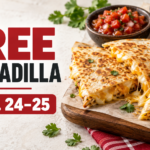 Chipotle Free Quesadilla Deal 2026 available September 24–25